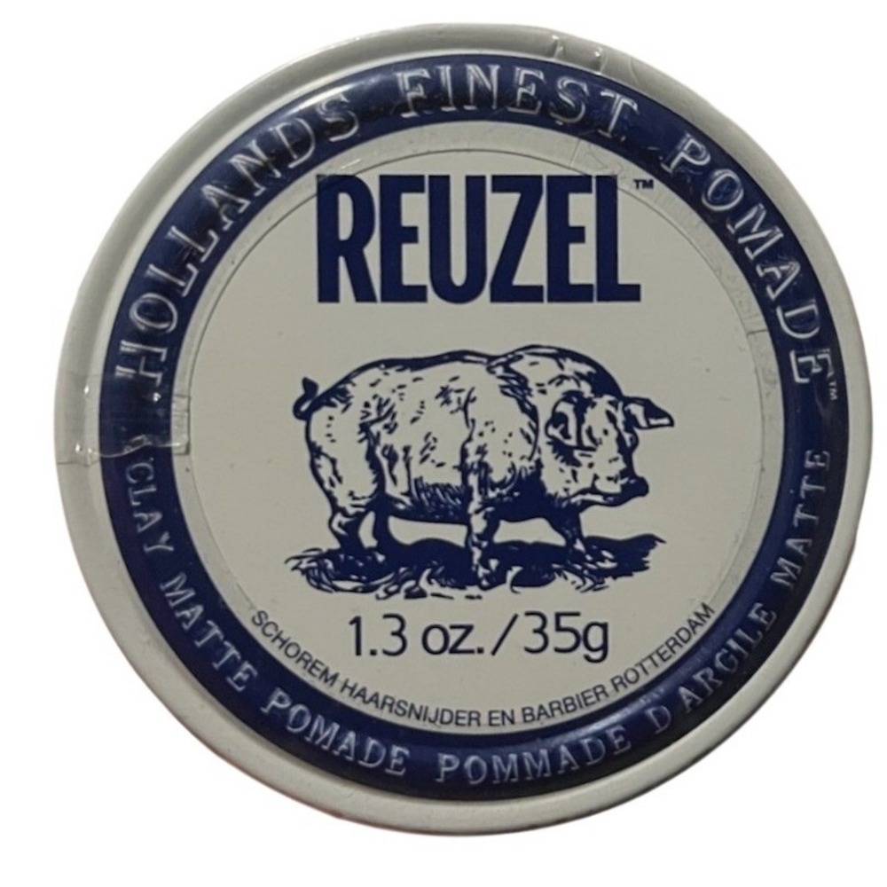 Reuzel Clay Matte Pomade 1.3 oz‎ Travel Tin White Strong Hold Matte